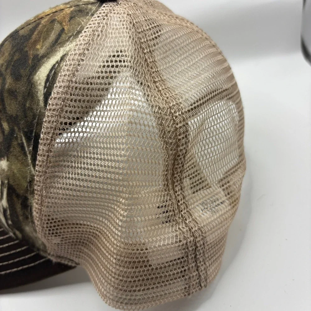 Trucker Hat CAT One Size Camo Polyester Cotton Mesh Back Snapback